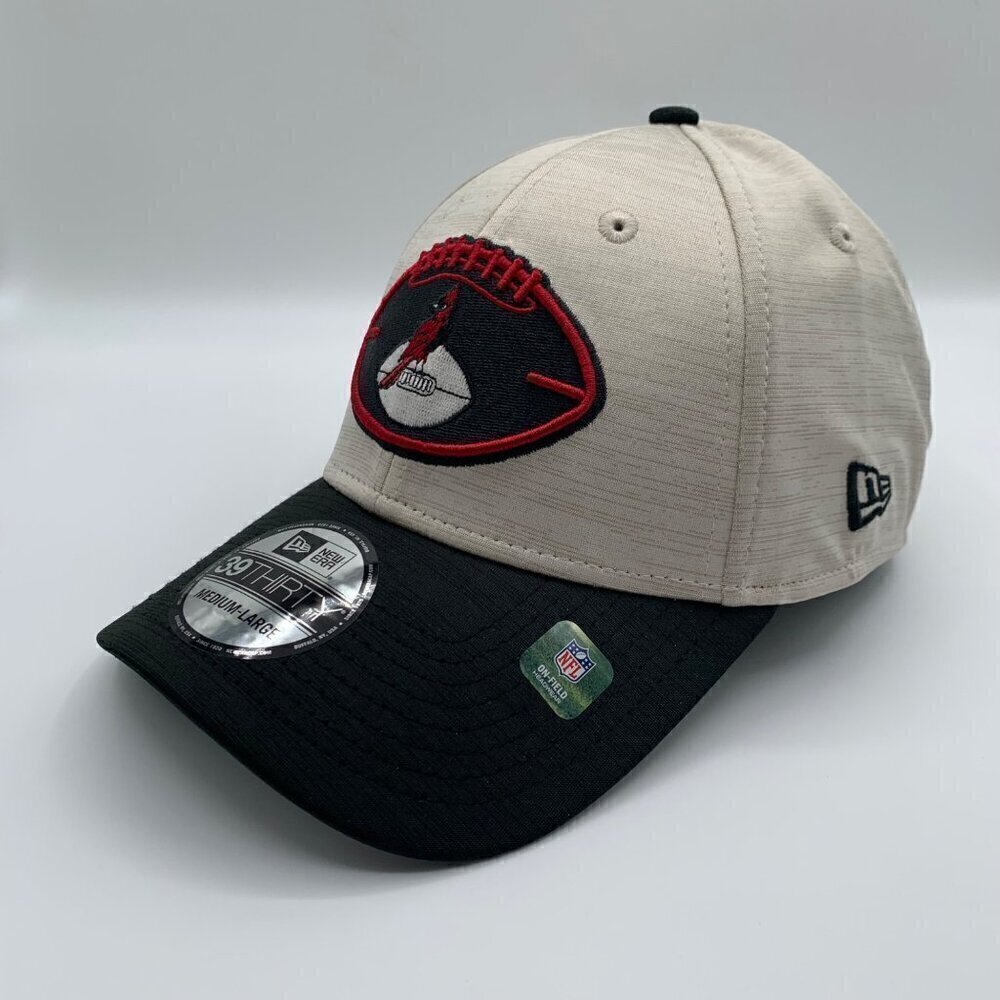 Arizona Cardinals Retro Beige Black New Era 39Thirty Stretch Fitted Hat M/L New